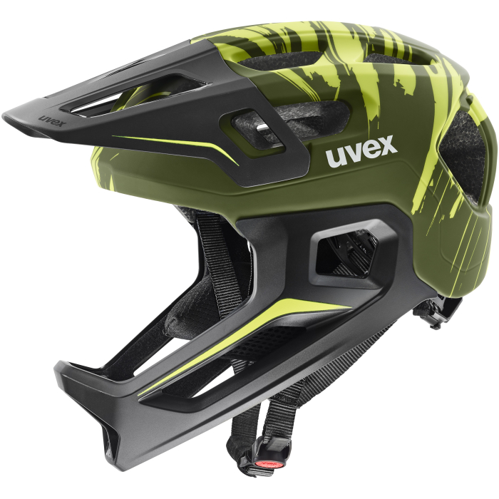 Uvex React jr. fullface Black-White Matt 52-56cm